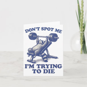 Tarjeta No me veas que estoy tratando de morir Gym Workout