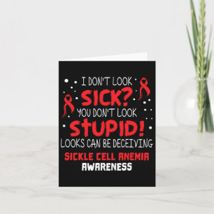 Tarjeta No me veo enfermo - anemia falciforme Conciencia S