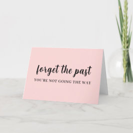 Tarjeta No Mires Atrás Diseño Moderno Rosa Melocotón