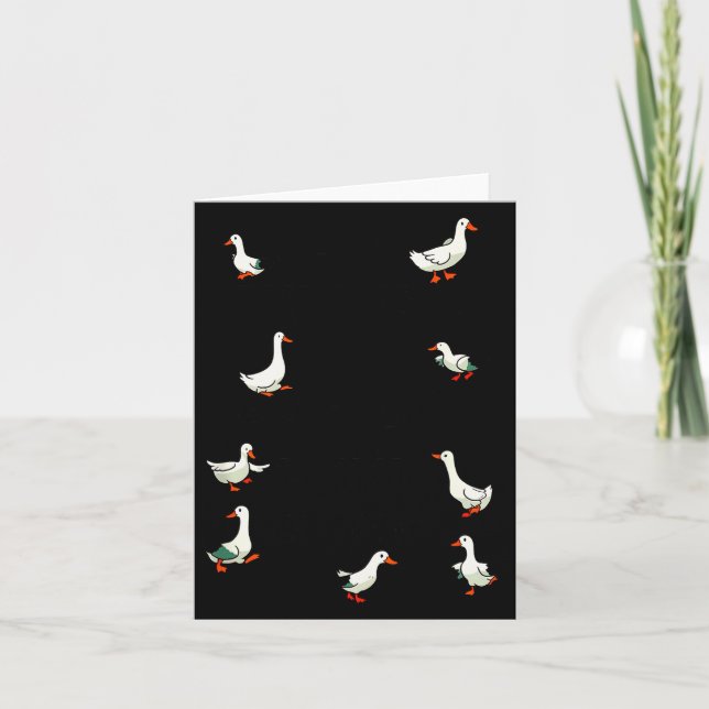 Tarjeta No My Ducks Are Certainly Not In A Row Funny Duck  (Anverso)