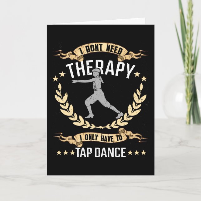 Tarjeta No necesito terapia - sólo baile de tafetán (Anverso)