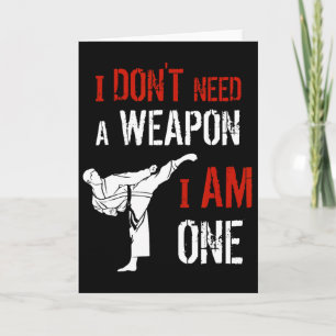 Tarjeta No Necesito Un Arma Soy Uno Karate Arte Marcial F