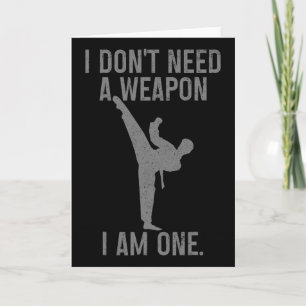 Tarjeta No Necesito Un Arma Soy Uno Karate Jiu Jitsu Kung
