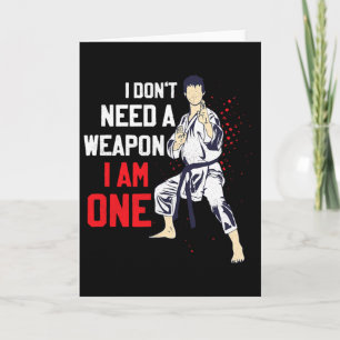 Tarjeta No Necesito Un Arma Soy Uno Karate Karateka