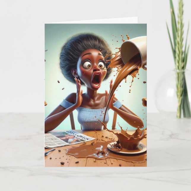 Tarjeta No, no el café | Divertidas amas de casa (Anverso)