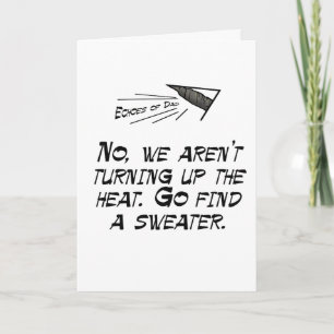 Tarjeta No, no estamos dando vuelta encima del calor