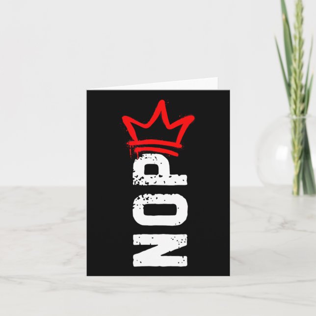 Tarjeta No, no hay reyes protestando Rótulo Funny Anti-Tru (Anverso)