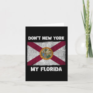 Tarjeta No Nueva York Mi bandera floral de Florida Sunshin