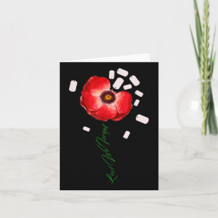 Tarjeta No Olvidemos Flor de Amapola Roja Soldado Veterano