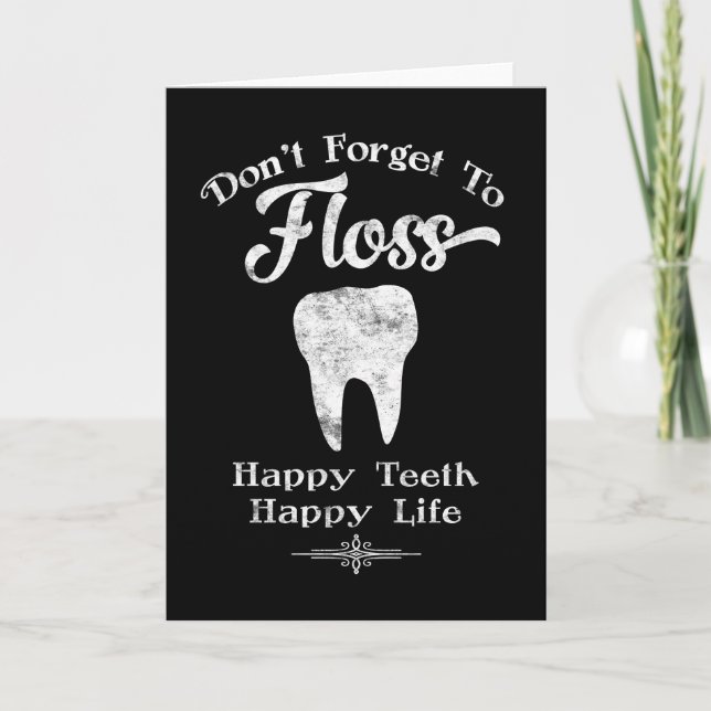Tarjeta No Olviden Floss Chalkboard (Anverso)
