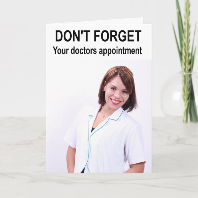 Tarjeta No olvides la cita con tus médicos. (Anverso)