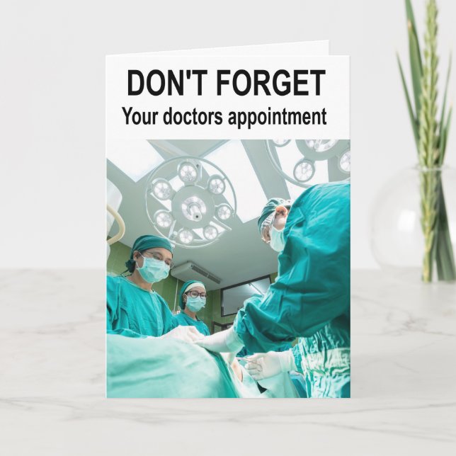 Tarjeta No olvides la cita con tus médicos. (Anverso)