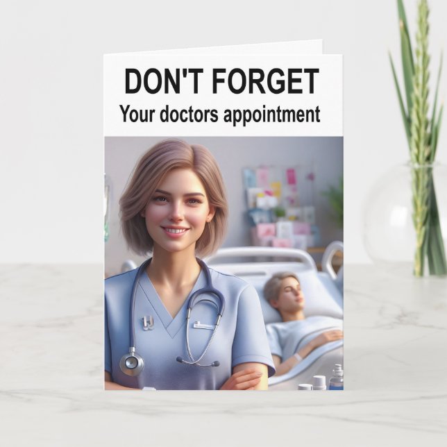 Tarjeta No olvides la cita con tus médicos. (Anverso)