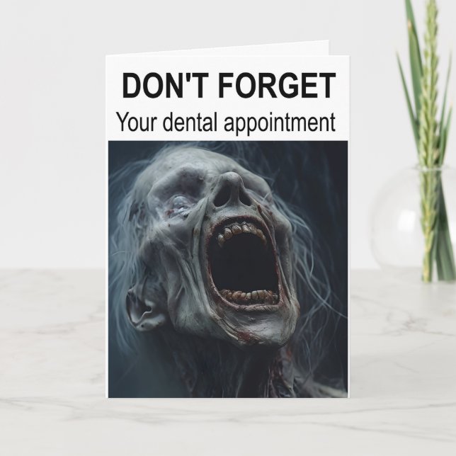 Tarjeta No olvides tu cita dental. (Anverso)