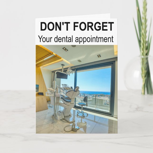 Tarjeta No olvides tu cita dental. (Anverso)