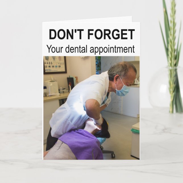 Tarjeta No olvides tu cita dental. (Anverso)