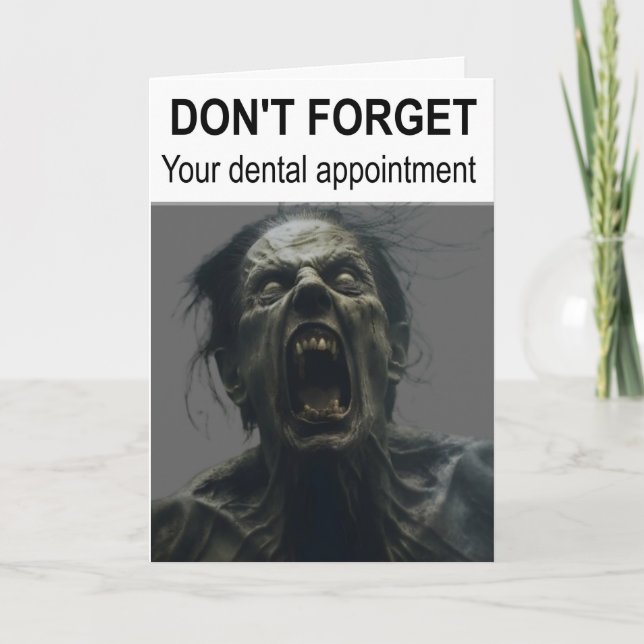 Tarjeta No olvides tu cita dental. (Anverso)