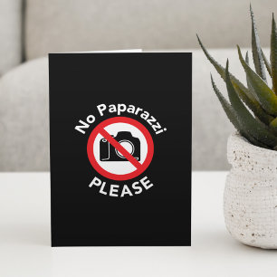 Tarjeta No Paparazzi, por favor - Sin fotografía