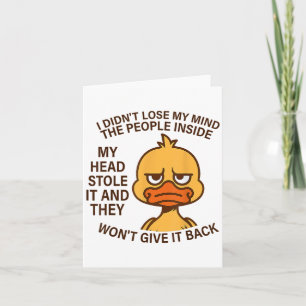 Tarjeta No Perdí La Idea De La Gente Dentro De Mi Cabeza