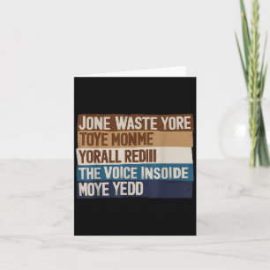 Tarjeta No Pierdas El Tiempo Conmigo Camiendo La Voz Insid