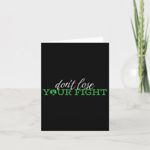 Tarjeta No pierdas tu lucha, conciencia de la salud mental