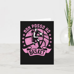 Tarjeta No Posso Ho Basket Pallacanestro Divertente Por R