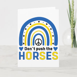 Tarjeta No presiones a los caballos - Cita divertida de me
