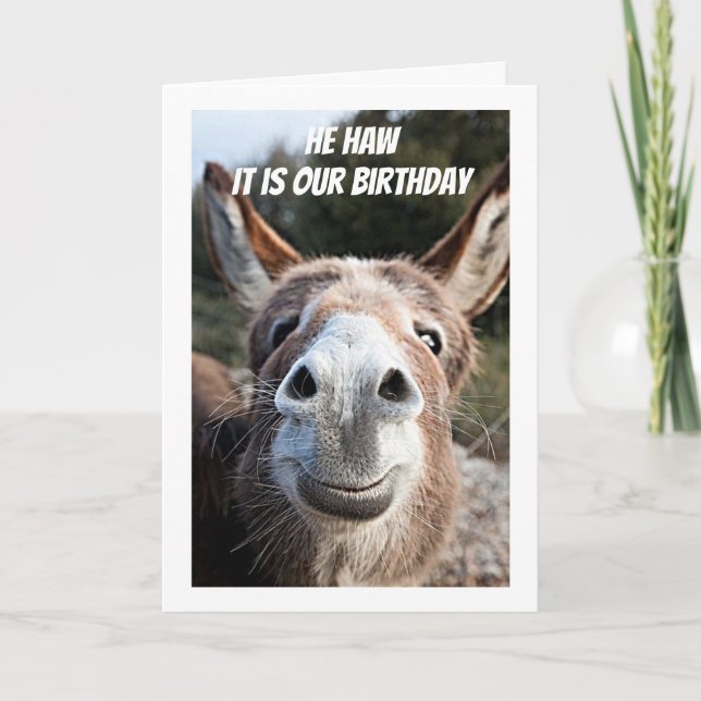 TARJETA NO PUEDE ESPERAR A CELEBRAR "NUESTRO CUMPLEAÑOS" (Anverso)