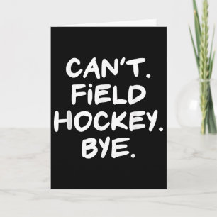 Tarjeta No puede hockey adiós divertido