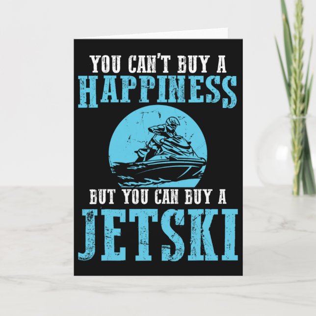 Tarjeta No Puedes Comprar Una Moto De Acuática De Felicida (Anverso)