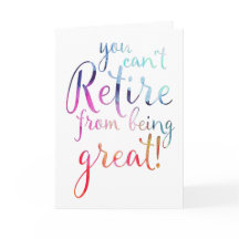 No puedes retirarte de ser un gran retiro