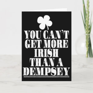 Tarjeta No Puedes Ser Más Irlandés Que Dempsey St Patricks