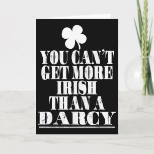 Tarjeta No Puedes Ser Más Irlandés Que Un Darcy St Patrick