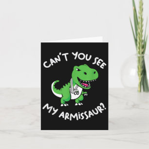 Tarjeta No puedes ver mi armissaur lindo dinosaurio roto