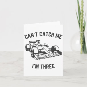 Tarjeta No puedo atraparme Soy el tercer cumpleaños de Rac