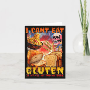 Tarjeta No puedo comer gluten hace que me duele la melena