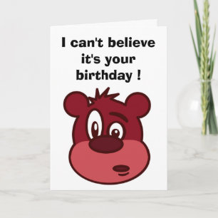 TARJETA NO PUEDO CREER QUE SEA TU CUMPLEAÑOS