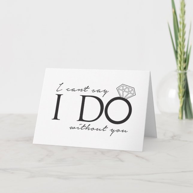 Tarjeta No puedo decir que HAGO sin usted (Anverso)
