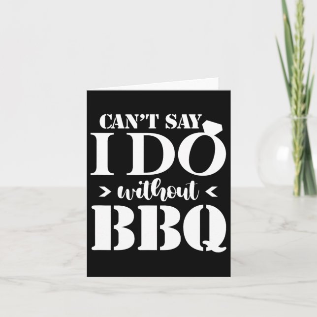 Tarjeta No puedo decir que lo hago sin Bbq Boda Bridal Eng (Anverso)