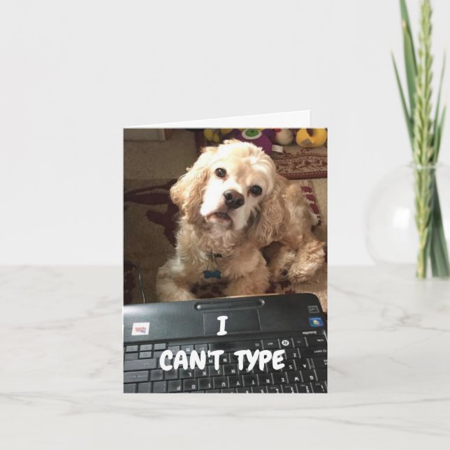 TARJETA NO PUEDO ESCRIBIR SI PUDIERA DECIR *FELIZ CUMPLEAÑ (Anverso)