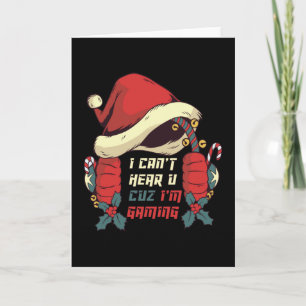 Tarjeta No puedo escucharte Estoy jugando Navidad para jug