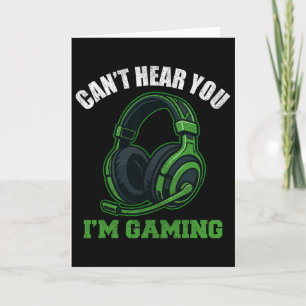 Tarjeta No puedo escucharte, estoy jugando Videojugador Ad