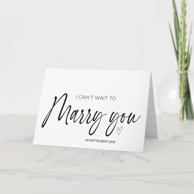 Tarjeta No puedo esperar a casarme con tu Boda novia al Gr (Anverso)
