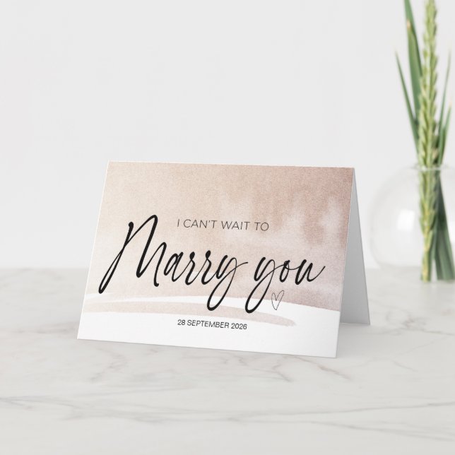 Tarjeta No puedo esperar a casarme con tu Boda novia al Gr (Anverso)