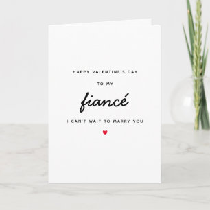 Tarjeta No puedo esperar a casarte con el Día de San Valen