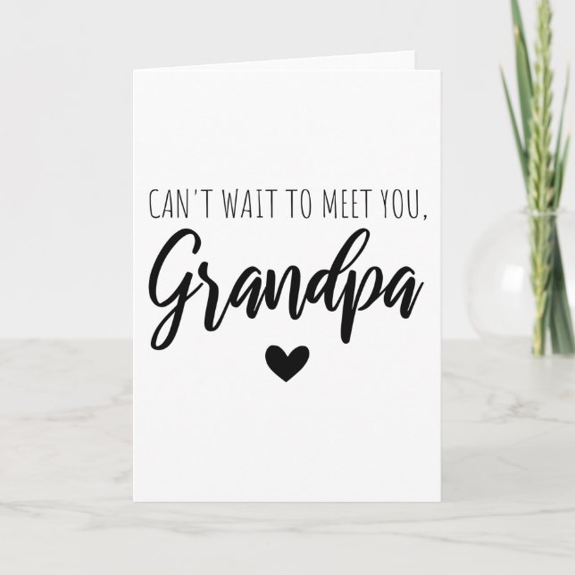 Tarjeta No puedo esperar a conocerte abuelo (Anverso)