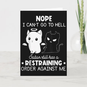 Tarjeta No puedo ir al infierno Satanás todavía tiene una