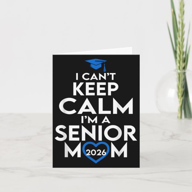 Tarjeta No Puedo Mantenerme Tranquilo, Soy Una Madre Mayor (Anverso)