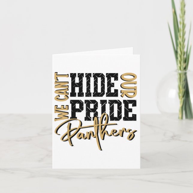 Tarjeta No puedo ocultar nuestra escuela de panteras de or (Anverso)