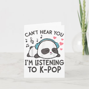 Tarjeta No puedo oírte estoy escuchando a mujeres kawaii d